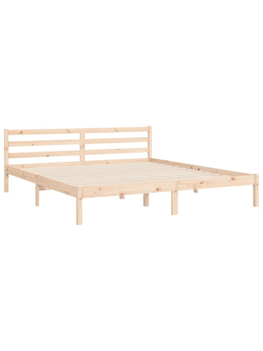 Rám postele s čelem Super King Size masivní dřevo