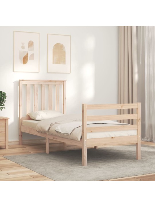 Rám postele s čelem Small Single masivní dřevo