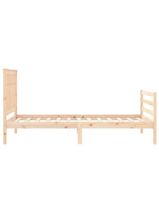 Rám postele s čelem 100 x 200 cm masivní dřevo