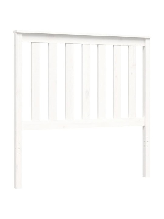 Rám postele s čelem bílý 100 x 200 cm masivní dřevo