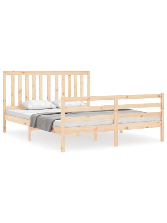 Rám postele s čelem King Size masivní dřevo
