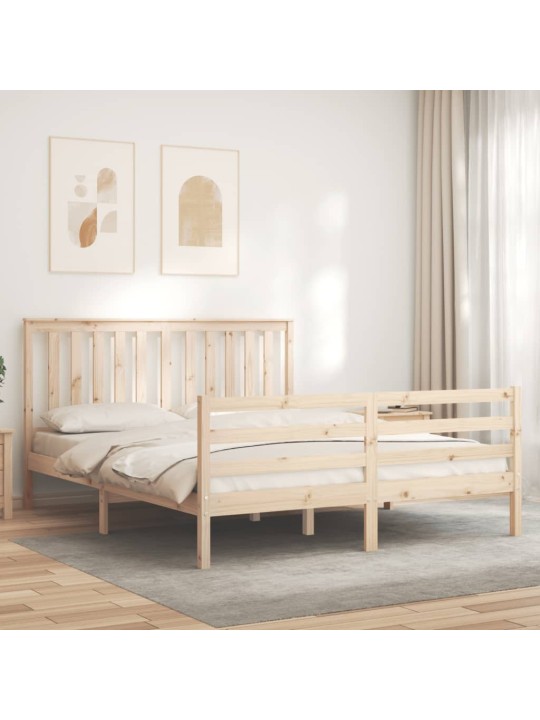 Rám postele s čelem King Size masivní dřevo