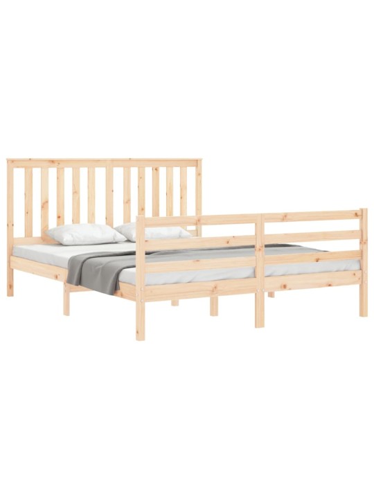 Rám postele s čelem King Size masivní dřevo