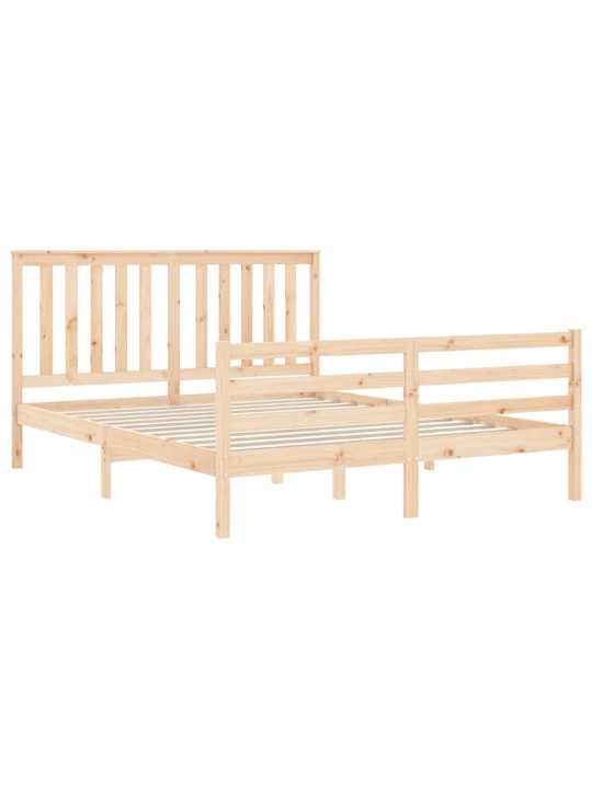 Rám postele s čelem King Size masivní dřevo