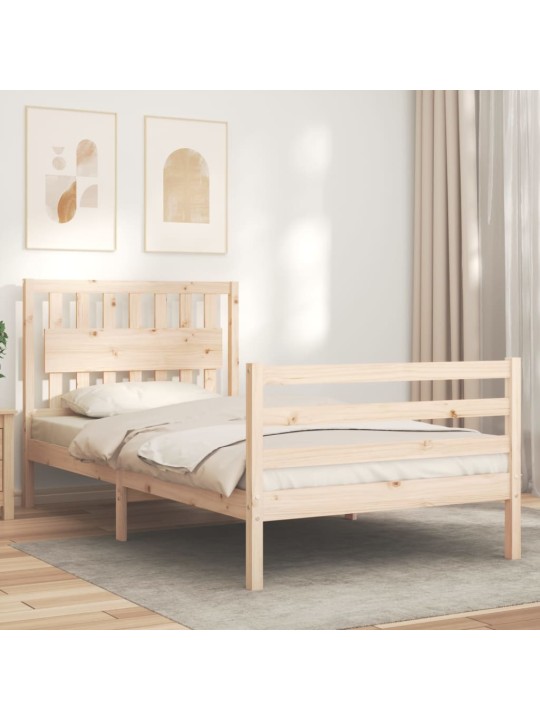 Rám postele s čelem 100 x 200 cm masivní dřevo
