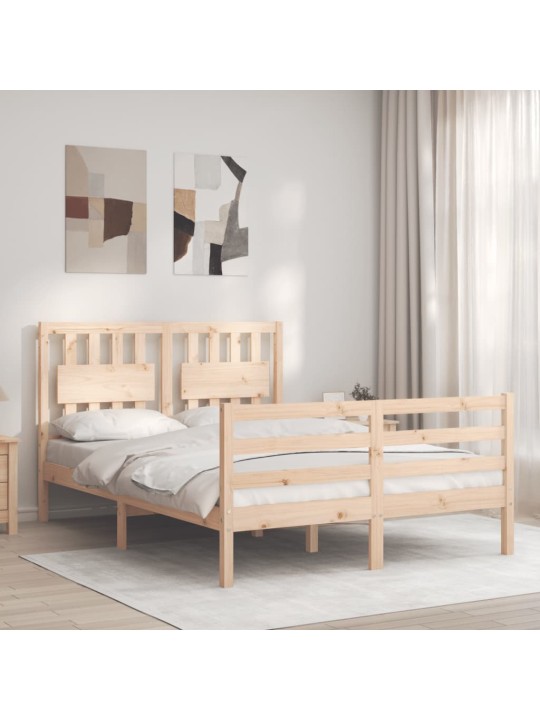 Rám postele s čelem 120 x 200 cm masivní dřevo