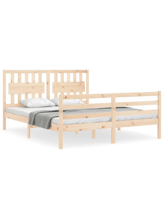 Rám postele s čelem King Size masivní dřevo