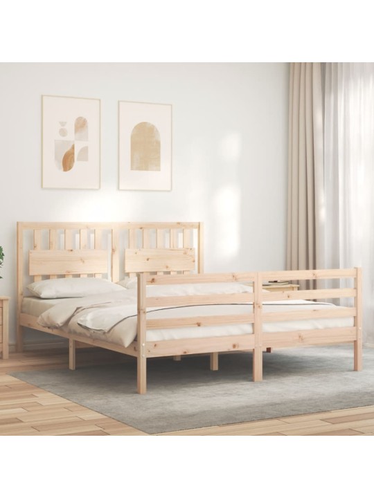Rám postele s čelem King Size masivní dřevo