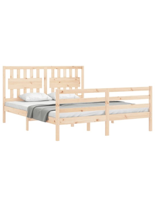 Rám postele s čelem King Size masivní dřevo