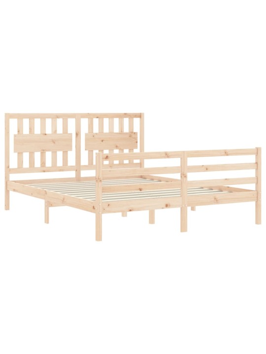 Rám postele s čelem King Size masivní dřevo