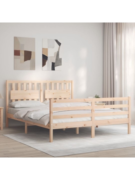 Rám postele s čelem King Size masivní dřevo