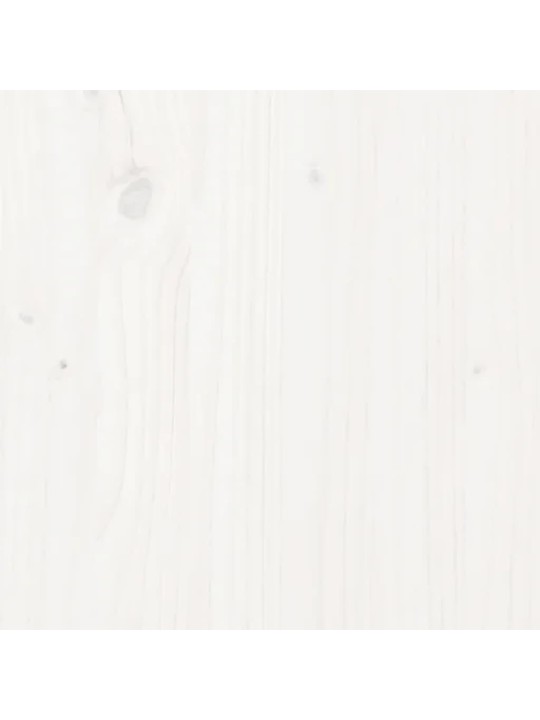 Rám postele s čelem bílý 160 x 200 cm masivní dřevo
