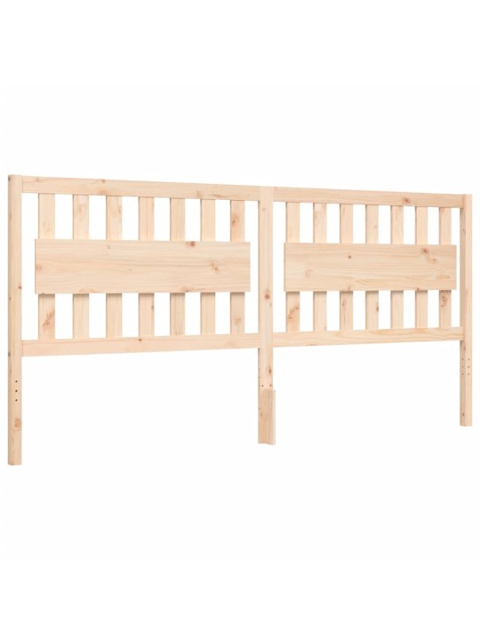 Rám postele s čelem 200 x 200 cm masivní dřevo