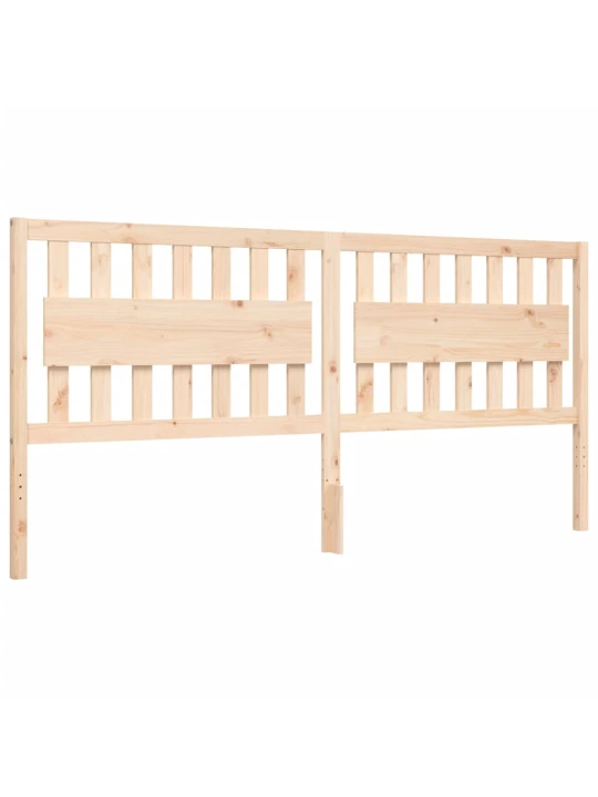 Rám postele s čelem 200 x 200 cm masivní dřevo