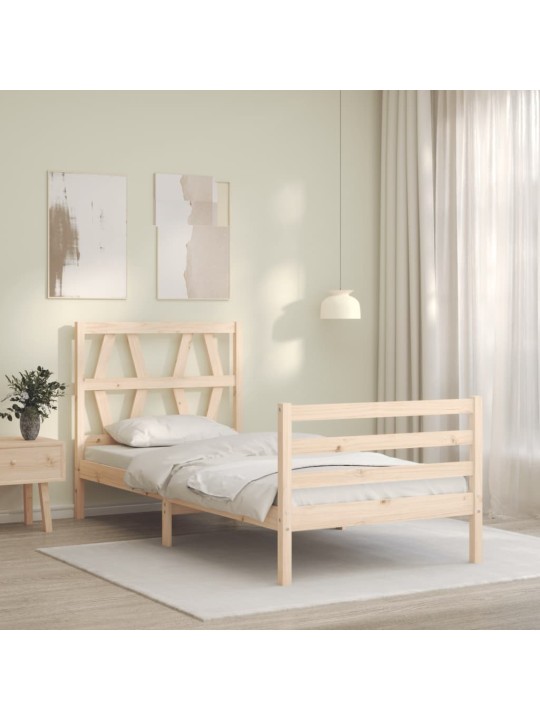 Rám postele s čelem Small Single masivní dřevo