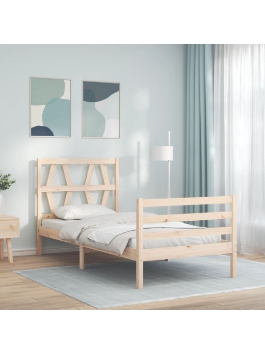 Rám postele s čelem Small Single masivní dřevo