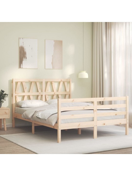 Rám postele s čelem Small Double masivní dřevo