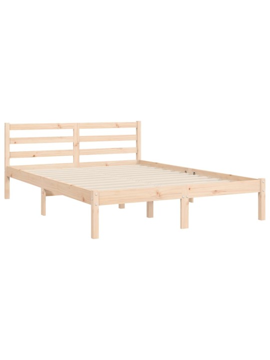 Rám postele s čelem 140 x 190 cm masivní dřevo