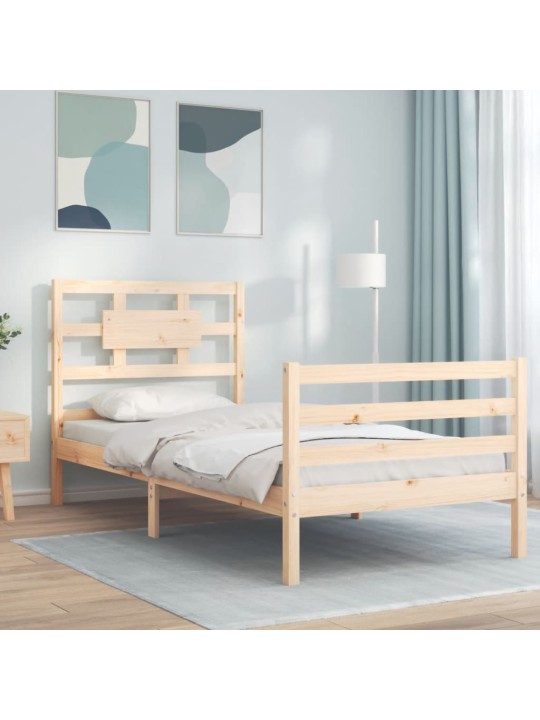 Rám postele s čelem Small Single masivní dřevo