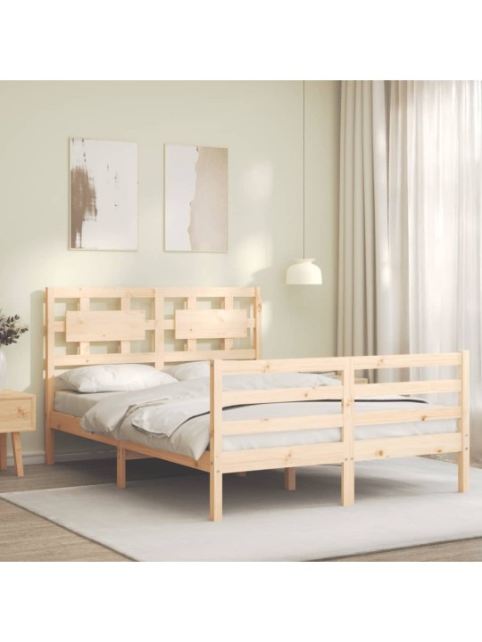 Rám postele s čelem Small Double masivní dřevo