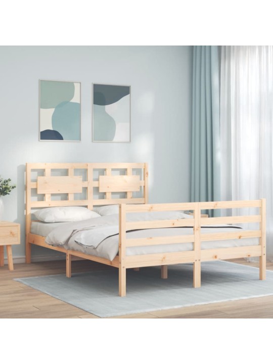 Rám postele s čelem Small Double masivní dřevo