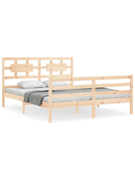 Rám postele s čelem King Size masivní dřevo