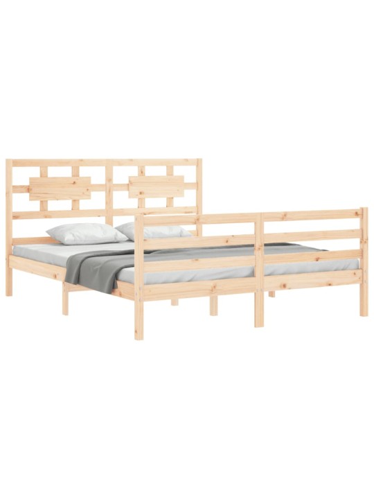 Rám postele s čelem King Size masivní dřevo