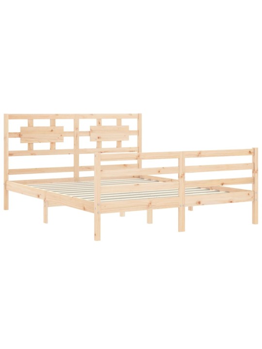 Rám postele s čelem King Size masivní dřevo