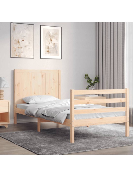 Rám postele s čelem Small Single masivní dřevo
