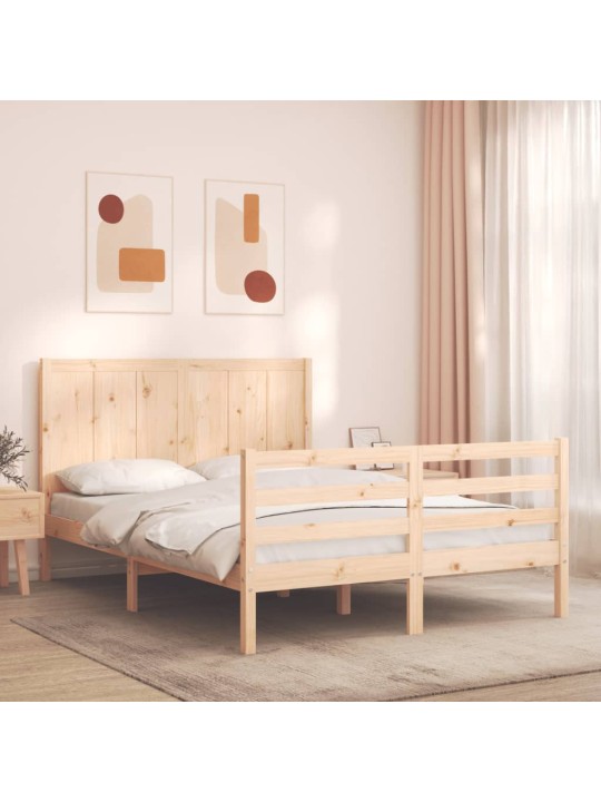 Rám postele s čelem Small Double masivní dřevo