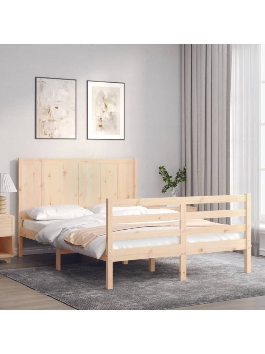 Rám postele s čelem Small Double masivní dřevo
