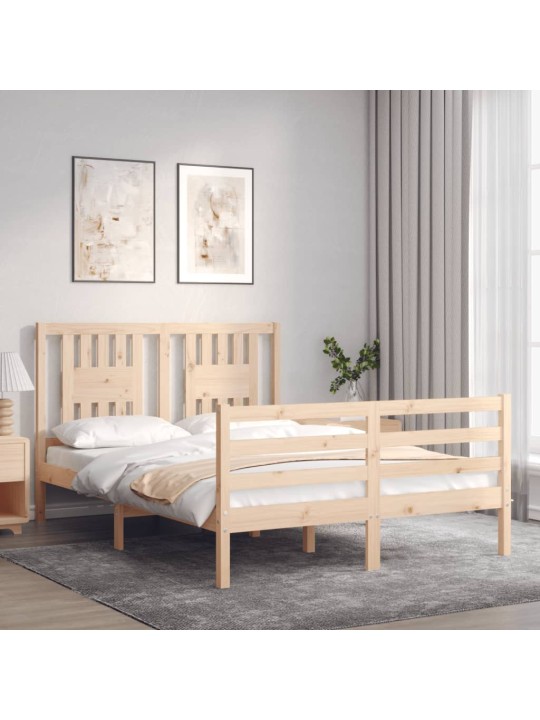 Rám postele s čelem 120 x 200 cm masivní dřevo