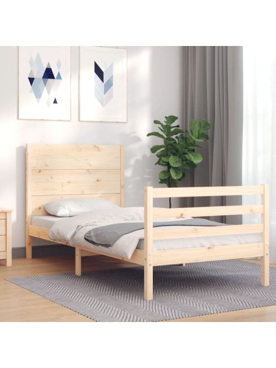 Rám postele s čelem Small Single masivní dřevo