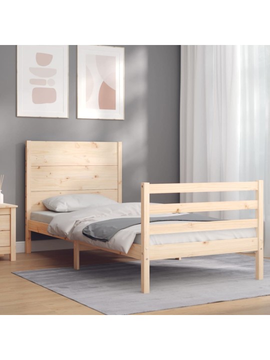 Rám postele s čelem Small Single masivní dřevo