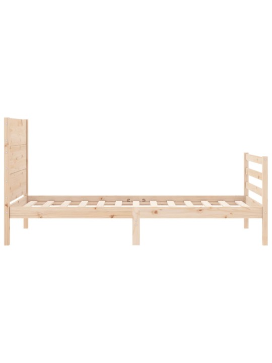 Rám postele s čelem 100 x 200 cm masivní dřevo