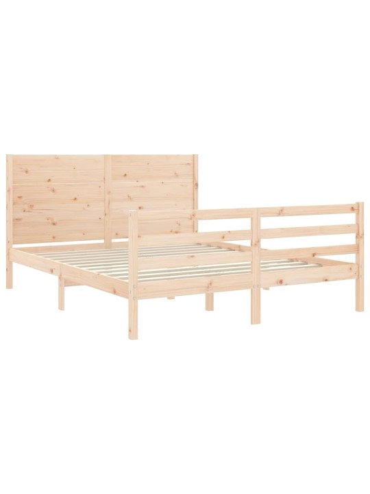 Rám postele s čelem 160 x 200 cm masivní dřevo