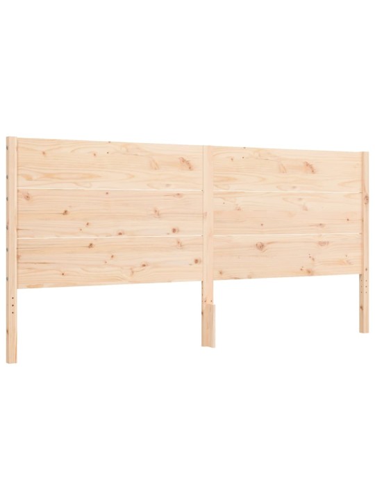 Rám postele s čelem 200 x 200 cm masivní dřevo