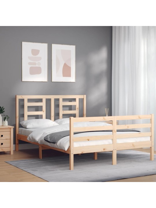 Rám postele s čelem Small Double masivní dřevo