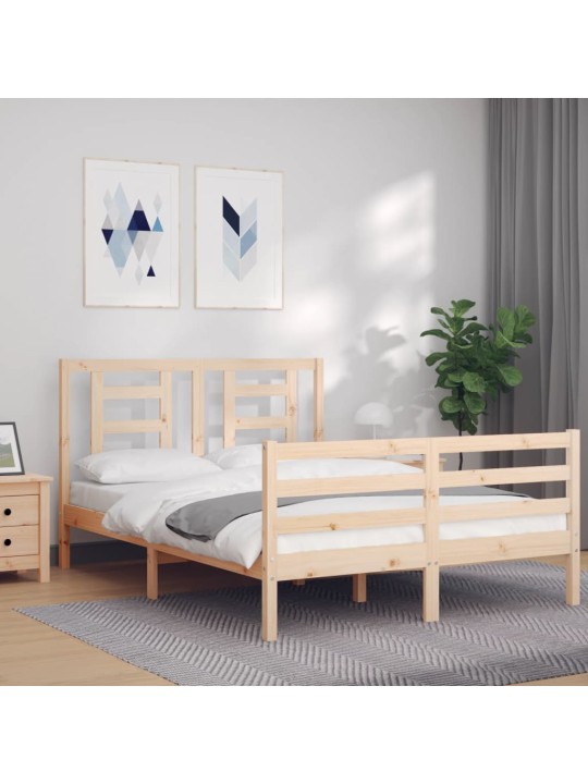 Rám postele s čelem Small Double masivní dřevo