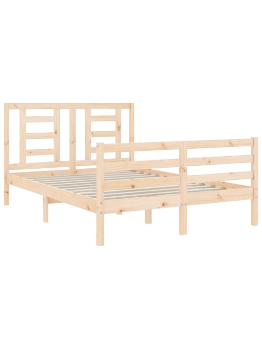Rám postele s čelem 140 x 190 cm masivní dřevo