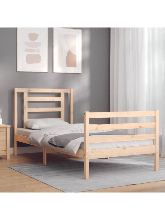 Rám postele s čelem 90 x 200 cm masivní dřevo