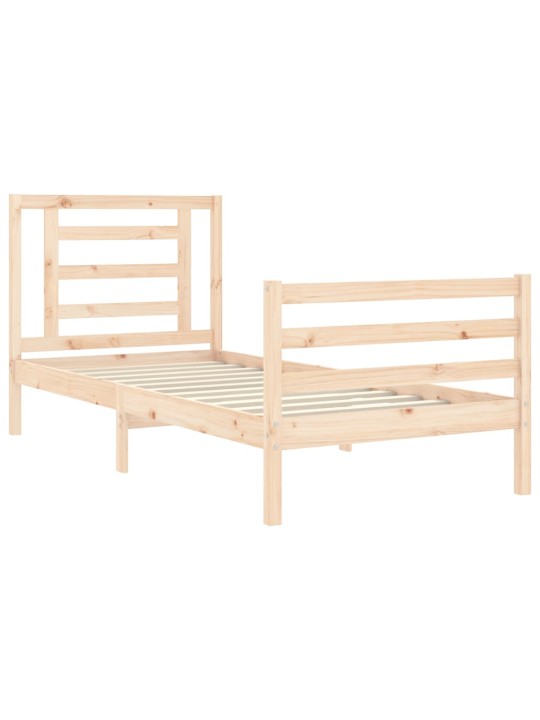 Rám postele s čelem 90 x 200 cm masivní dřevo