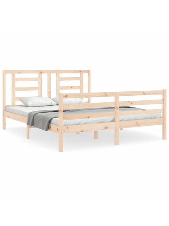 Rám postele s čelem King Size masivní dřevo