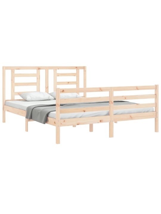 Rám postele s čelem King Size masivní dřevo