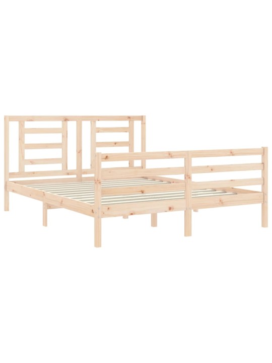 Rám postele s čelem King Size masivní dřevo