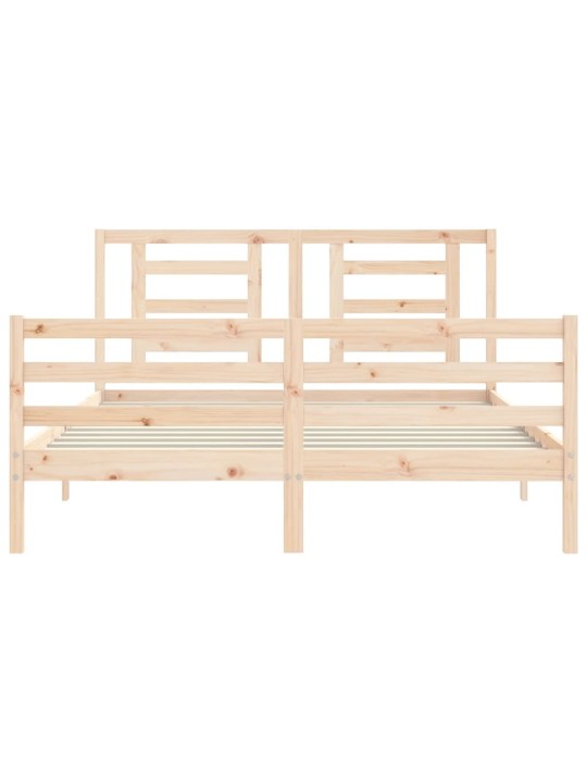 Rám postele s čelem King Size masivní dřevo