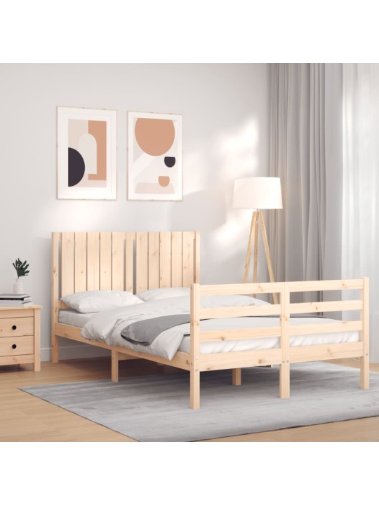 Rám postele s čelem 120 x 200 cm masivní dřevo