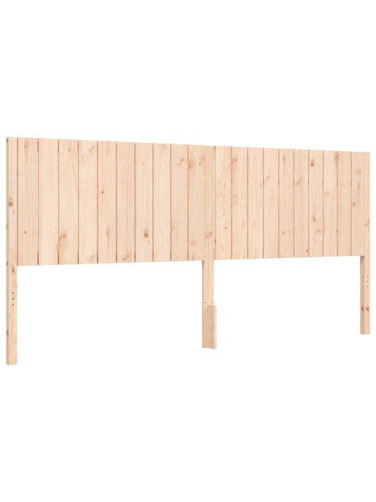 Rám postele s čelem 200 x 200 cm masivní dřevo