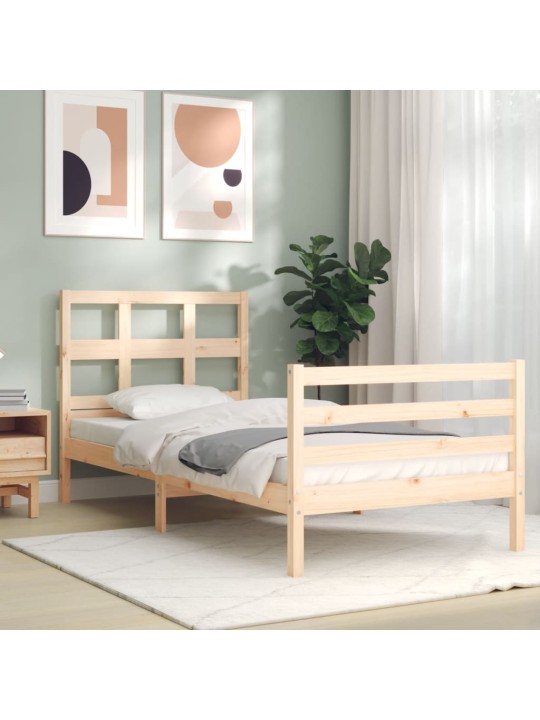 Rám postele s čelem 90 x 200 cm masivní dřevo