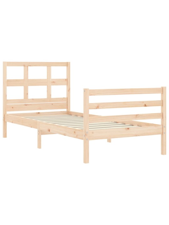Rám postele s čelem 90 x 200 cm masivní dřevo